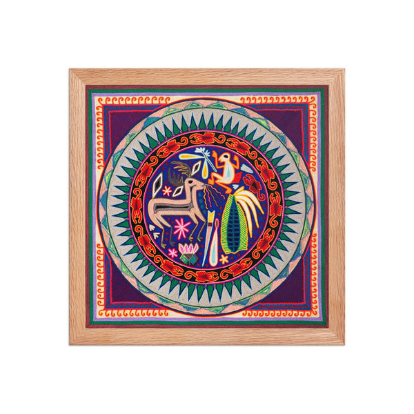 Huichol Yarn Painting Print • L - 014 - Huichol Arts
