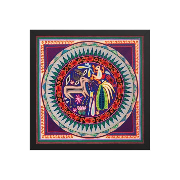 Huichol Yarn Painting Print • L - 014 - Huichol Arts