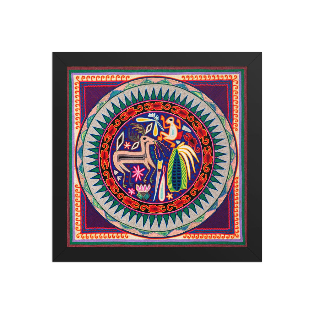 Huichol Yarn Painting Print • L - 014 - Huichol Arts
