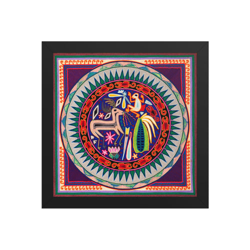 Huichol Yarn Painting Print • L - 014 - Huichol Arts