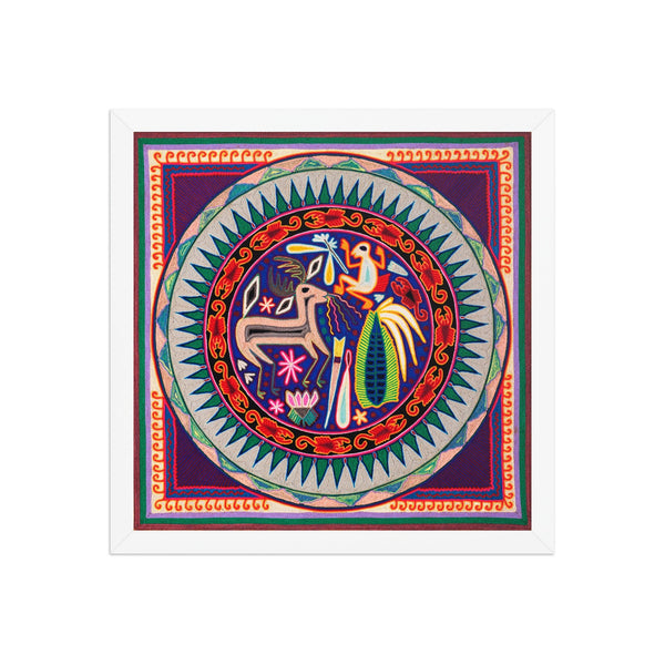 Huichol Yarn Painting Print • L - 014 - Huichol Arts