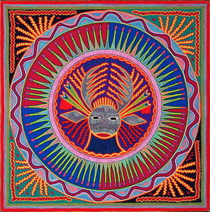 Huichol Yarn Painting Print • L - 015 - Huichol Arts