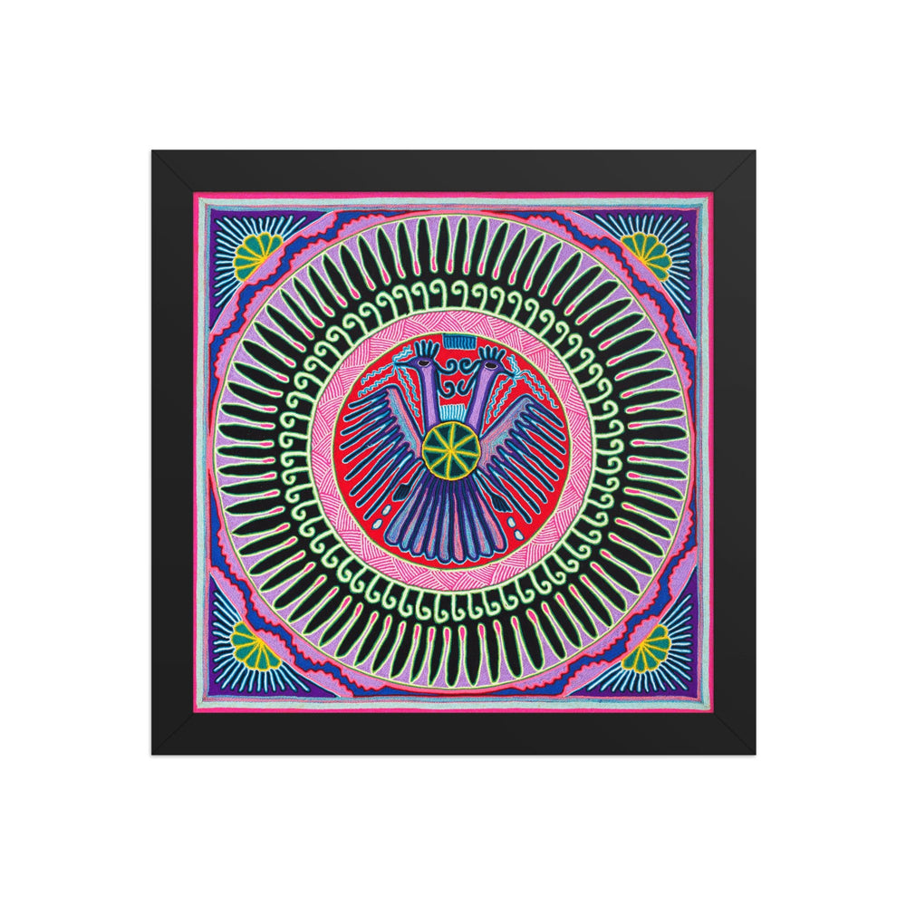 Huichol Yarn Painting Print • L - 016 - Huichol Arts