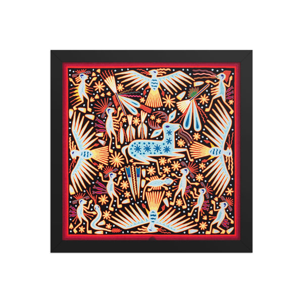 Huichol Yarn Painting Print • L - 017 - Huichol Arts