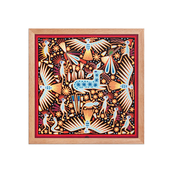 Huichol Yarn Painting Print • L - 017 - Huichol Arts
