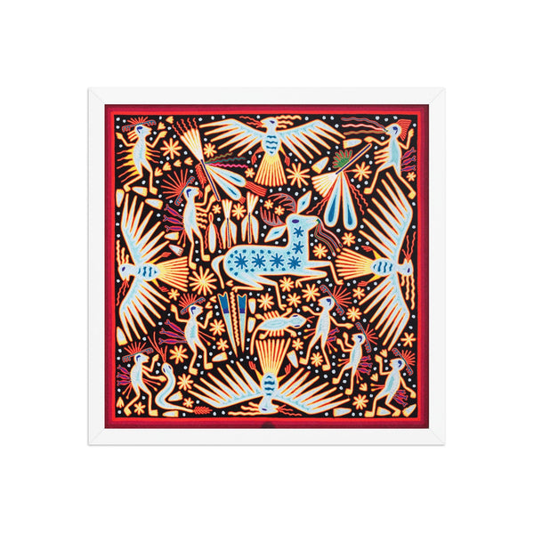 Huichol Yarn Painting Print • L - 017 - Huichol Arts