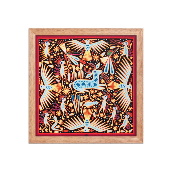 Huichol Yarn Painting Print • L - 017 - Huichol Arts