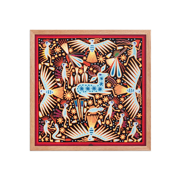 Huichol Yarn Painting Print • L - 017 - Huichol Arts