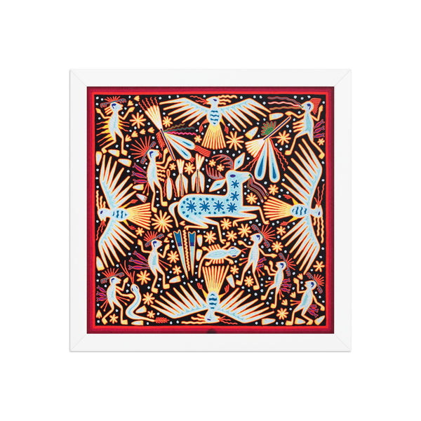 Huichol Yarn Painting Print • L - 017 - Huichol Arts