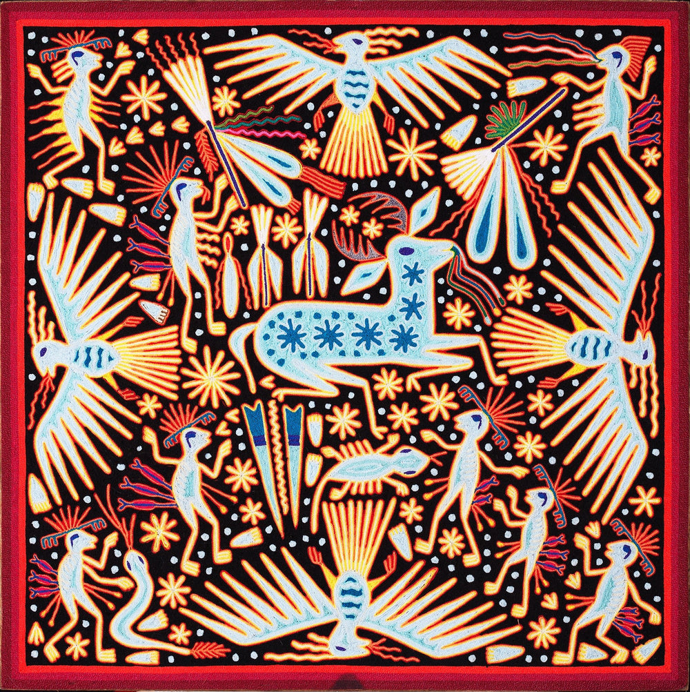 Huichol Yarn Painting Print • L - 017 - Huichol Arts