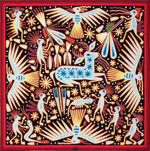 Huichol Yarn Painting Print • L - 017 - Huichol Arts