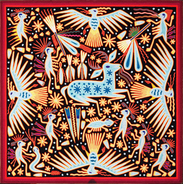 Huichol Yarn Painting Print • L - 017 - Huichol Arts