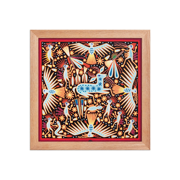 Huichol Yarn Painting Print • L - 017 - Huichol Arts