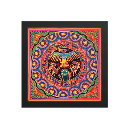 Huichol Yarn Painting Print • L - 018 - Huichol Arts