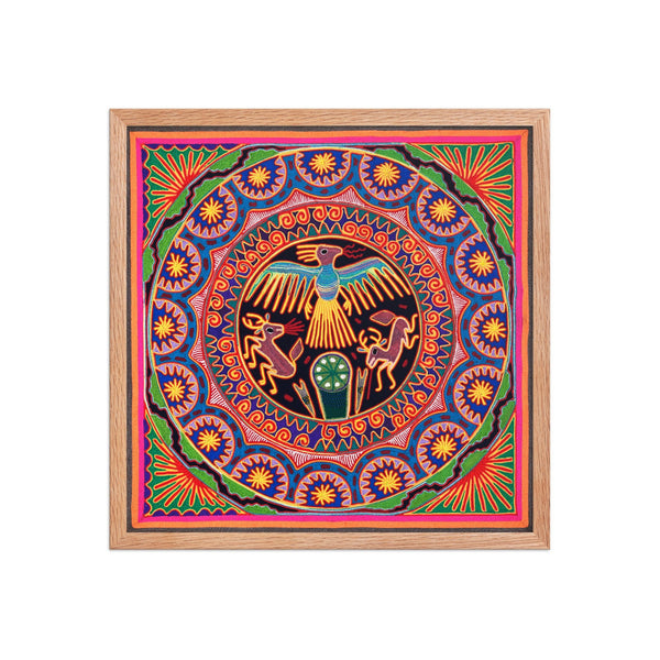Huichol Yarn Painting Print • L - 018 - Huichol Arts