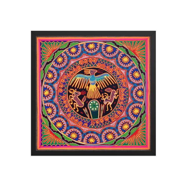 Huichol Yarn Painting Print • L - 018 - Huichol Arts