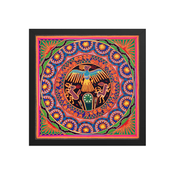 Huichol Yarn Painting Print • L - 018 - Huichol Arts