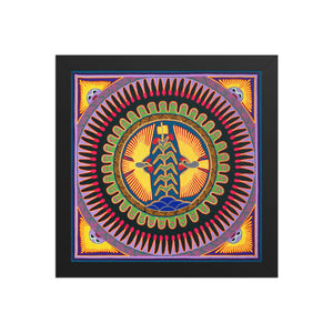 Huichol Yarn Painting Print • L - 019 - Huichol Arts