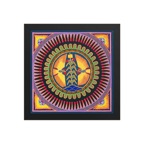 Huichol Yarn Painting Print • L - 019 - Huichol Arts
