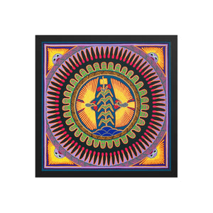 Huichol Yarn Painting Print • L - 019 - Huichol Arts
