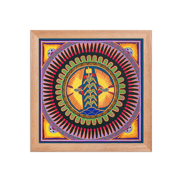 Huichol Yarn Painting Print • L - 019 - Huichol Arts