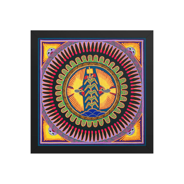 Huichol Yarn Painting Print • L - 019 - Huichol Arts