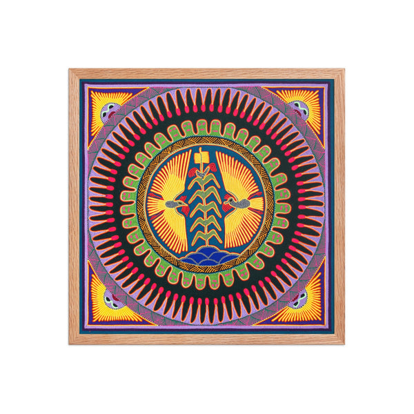 Huichol Yarn Painting Print • L - 019 - Huichol Arts