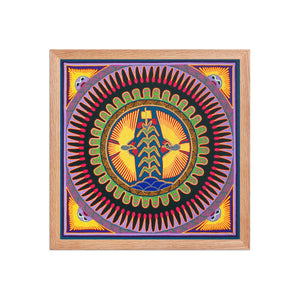 Huichol Yarn Painting Print • L - 019 - Huichol Arts