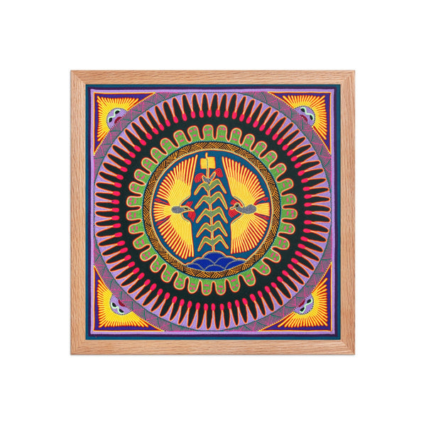 Huichol Yarn Painting Print • L - 019 - Huichol Arts