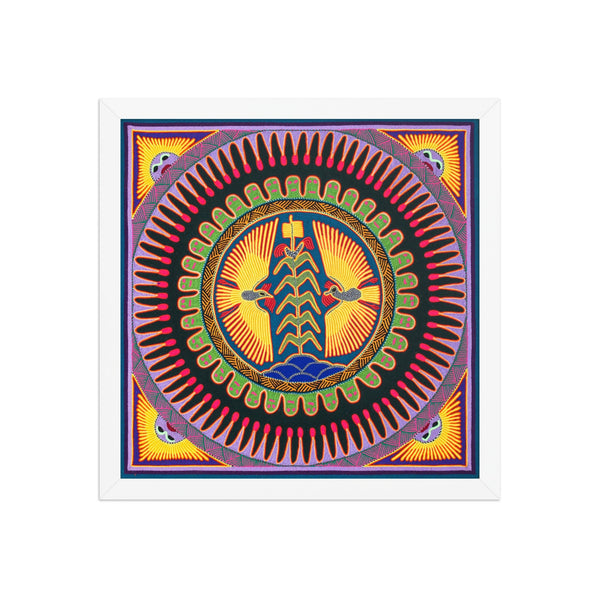 Huichol Yarn Painting Print • L - 019 - Huichol Arts