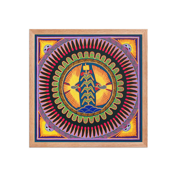 Huichol Yarn Painting Print • L - 019 - Huichol Arts