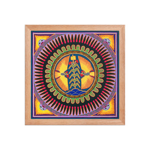 Huichol Yarn Painting Print • L - 019 - Huichol Arts