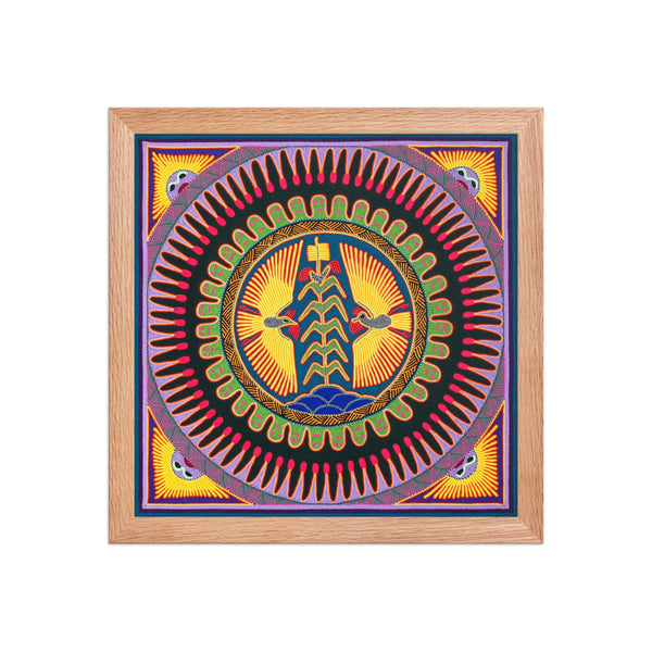 Huichol Yarn Painting Print • L - 019 - Huichol Arts