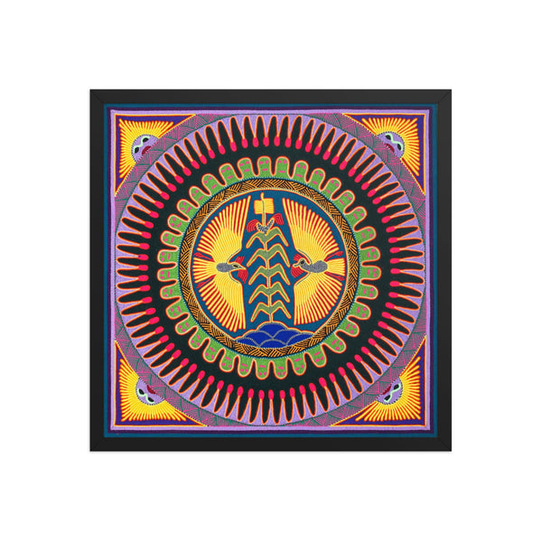 Huichol Yarn Painting Print • L - 019 - Huichol Arts