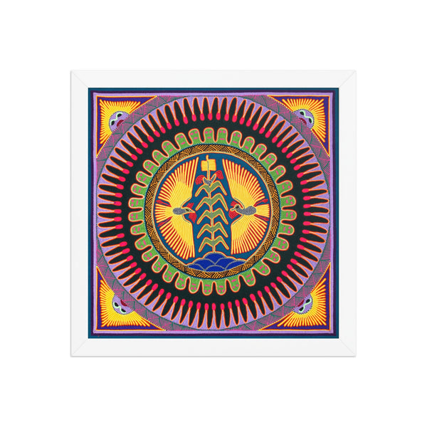 Huichol Yarn Painting Print • L - 019 - Huichol Arts