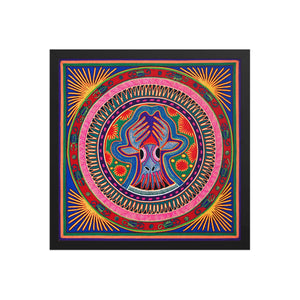 Huichol Yarn Painting Print • L - 020 - Huichol Arts