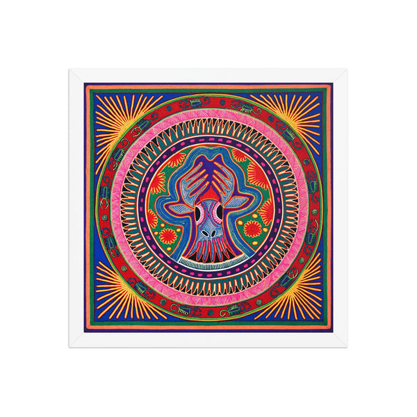 Huichol Yarn Painting Print • L - 020 - Huichol Arts