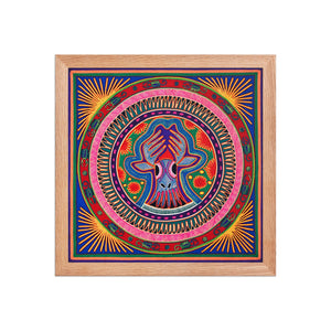 Huichol Yarn Painting Print • L - 020 - Huichol Arts