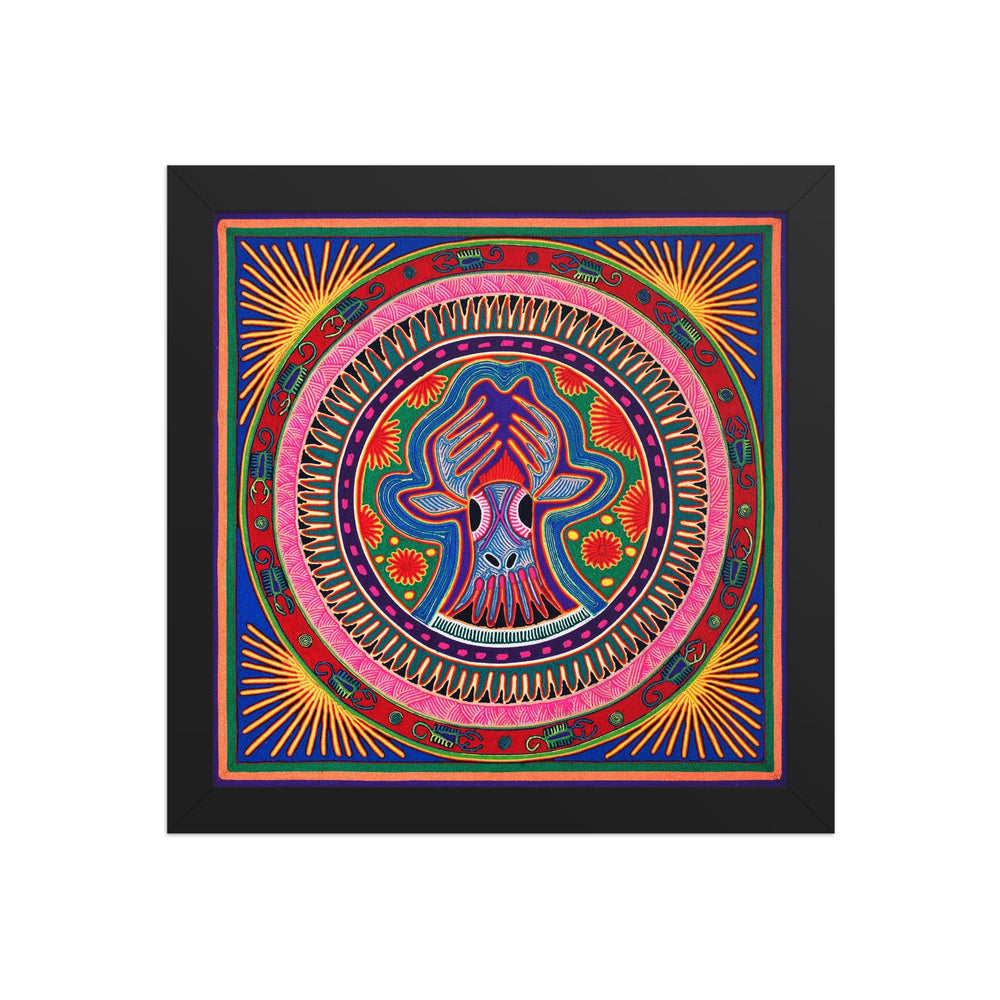 Huichol Yarn Painting Print • L - 020 - Huichol Arts