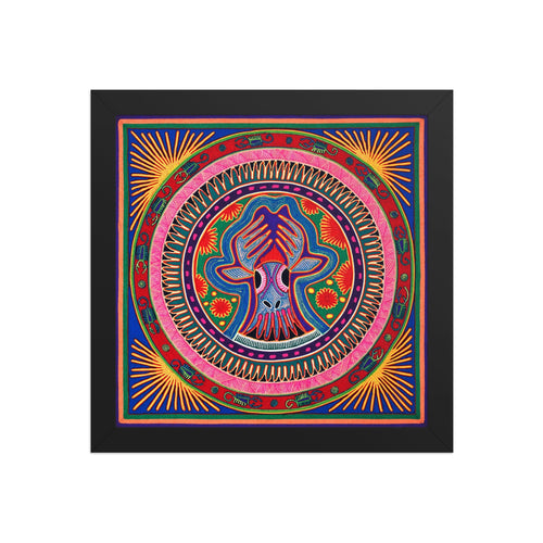 Huichol Yarn Painting Print • L - 020 - Huichol Arts