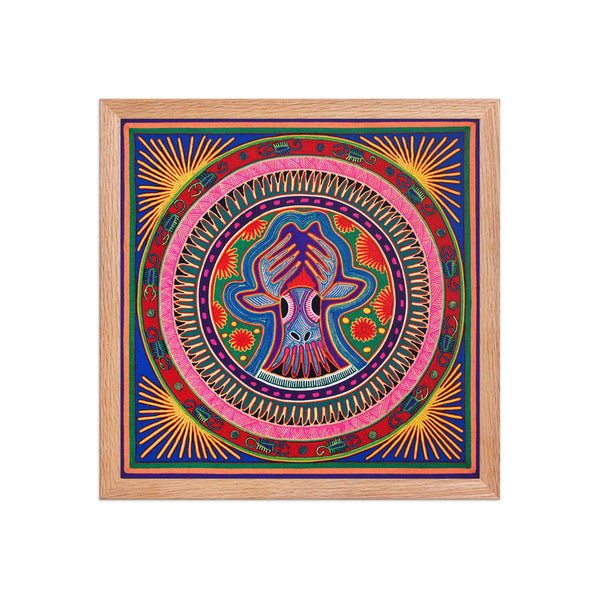 Huichol Yarn Painting Print • L - 020 - Huichol Arts