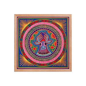 Huichol Yarn Painting Print • L - 020 - Huichol Arts