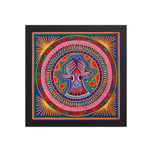 Huichol Yarn Painting Print • L - 020 - Huichol Arts