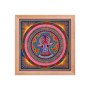Huichol Yarn Painting Print • L - 020 - Huichol Arts