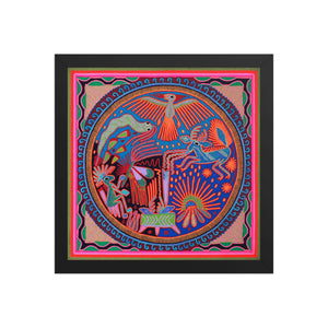 Huichol Yarn Painting Print • L - 021 - Huichol Arts