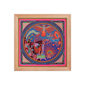 Huichol Yarn Painting Print • L - 021 - Huichol Arts