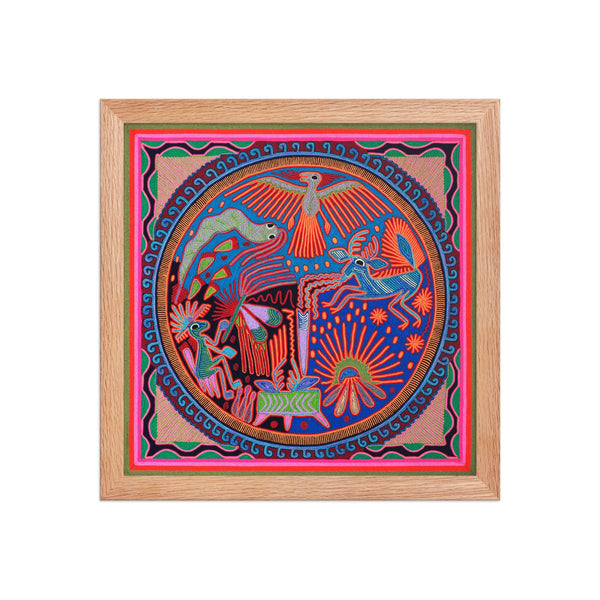 Huichol Yarn Painting Print • L - 021 - Huichol Arts