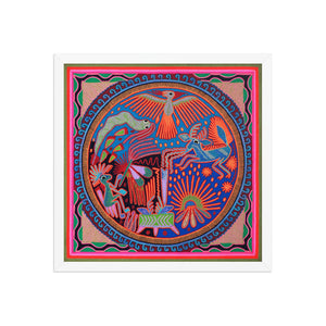 Huichol Yarn Painting Print • L - 021 - Huichol Arts