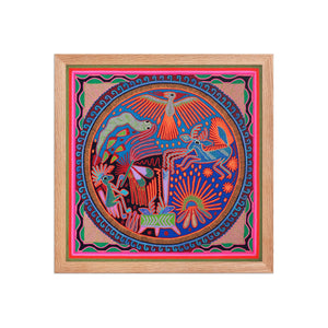Huichol Yarn Painting Print • L - 021 - Huichol Arts