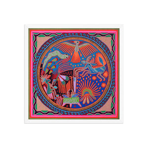 Huichol Yarn Painting Print • L - 021 - Huichol Arts